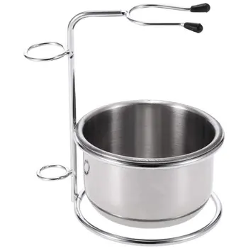 

2 in 1 Men's Shaving Set Shaving Mug + Shaving Holder Male Beard Shaving Soap Bowl Shaving Stand Stainless Steel