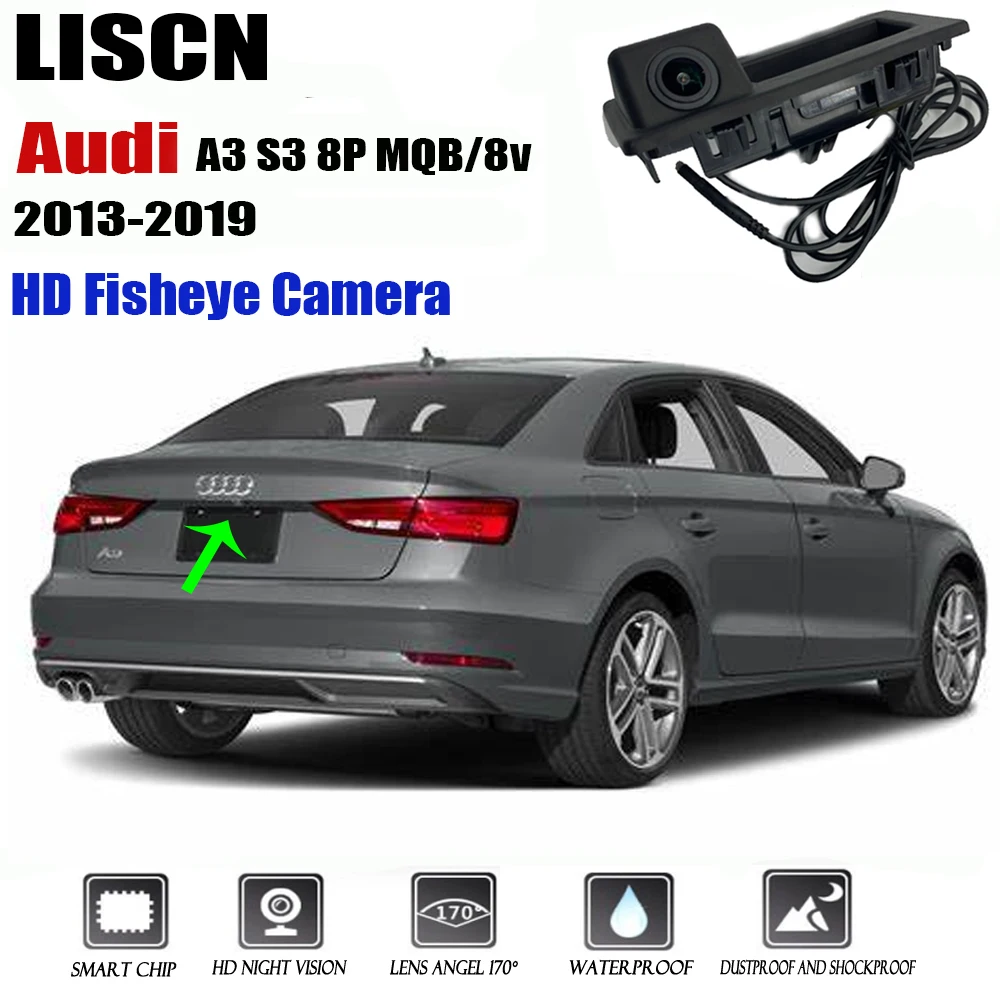 Камера заднего вида HD для Audi A3 S3 8P MQB/8V 2013 2014 2015 2016 2017 2018 2019 камера с ручкой ночного