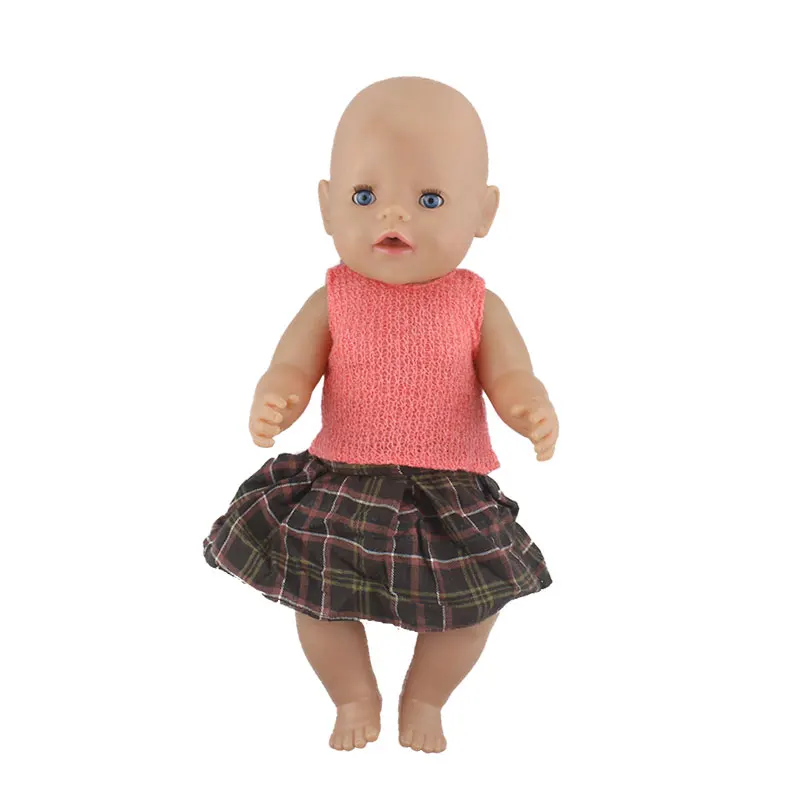 Новая мода Оригинальная одежда костюм Одежда для 17 дюймов кукла 43 см детская кукла реборн одежда