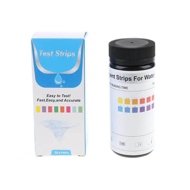 50Strips Water Test Strip Reagent Strips 2in1 pH Hardness Tank Pool