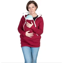 2019 New Parenting Baby Hooded Sweatshirt Jacket Mother Pregnant Women Kangaroo Pullovers Tops Clothes for Maternity Wear