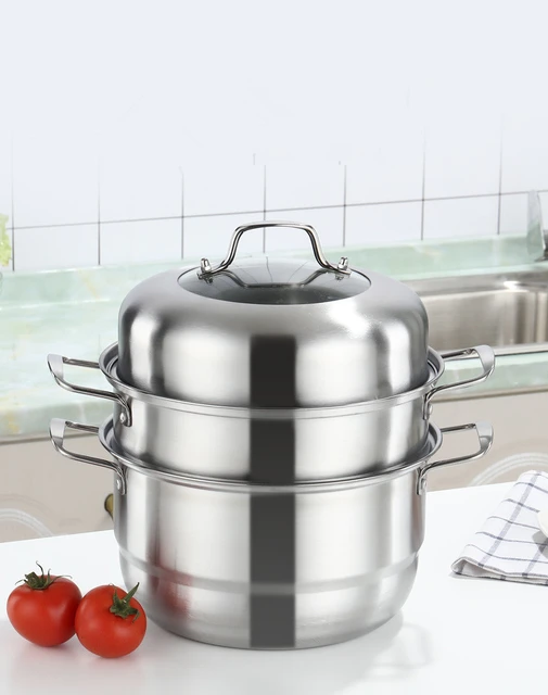 Thick Stainless Steel Pot Steamer  Induction Cooker Steam Cooker -  Universal Cooking - Aliexpress