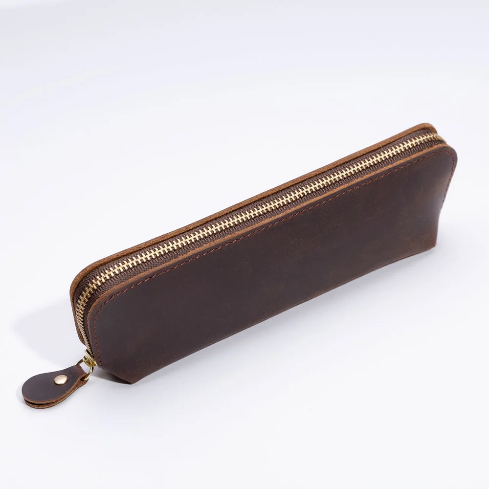 100% Handmade Student Leather Pencil Case - Galen Leather