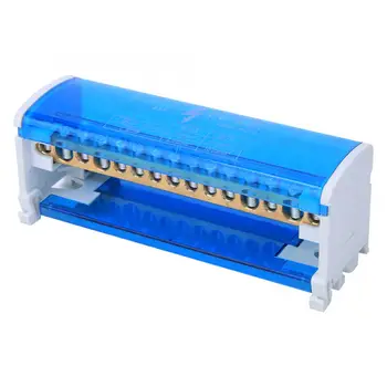 

215 Din Rail Terminal Block Distribution Box 2-Levels Single Phase with Transparent Cover Electric Wire Connector