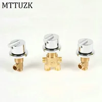 5 hole Brass Bathtub Faucet Hot and Cold Water Control Valve Bath Shower Mixer Bathtub Faucet 5 Piece Set Faucet 2