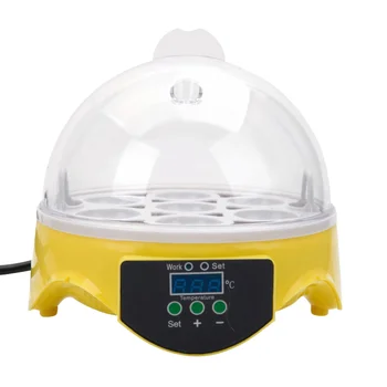 

7-Egg Mini Practical Poultry Electric Incubator Durable Egg Incubator Poultry Hatcher for Inside Indoor (US Plug)