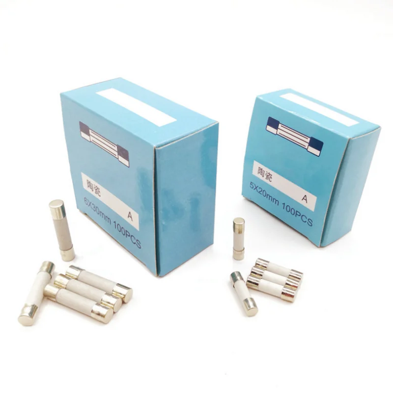 10pc/lot One Sell 5*20mm 6*30mm Fast Blow Tube Fuses Mm 250V 0.1 0.2 0.3 0.5 1 2 3 4 5 6 8 10 15 20 25 30A AMP Fuse Ceramic Fuse