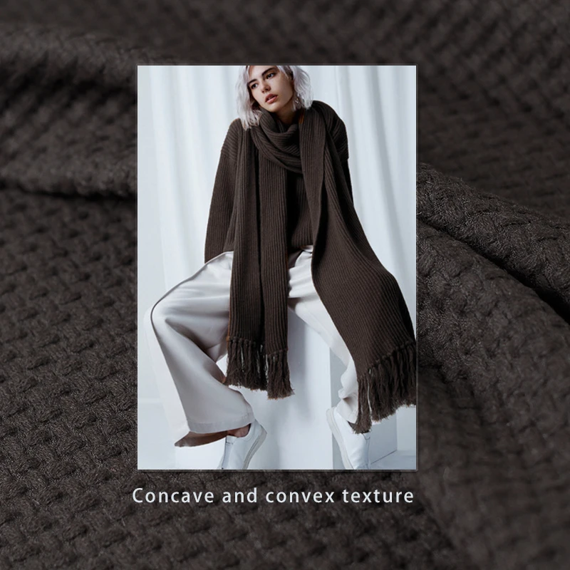 Ароматная шоколадная шерстяная тканая ткань, осенний и зимний Кардиган, одежда, свитер, ткань, плотная теплая куртка, одежда, ткань