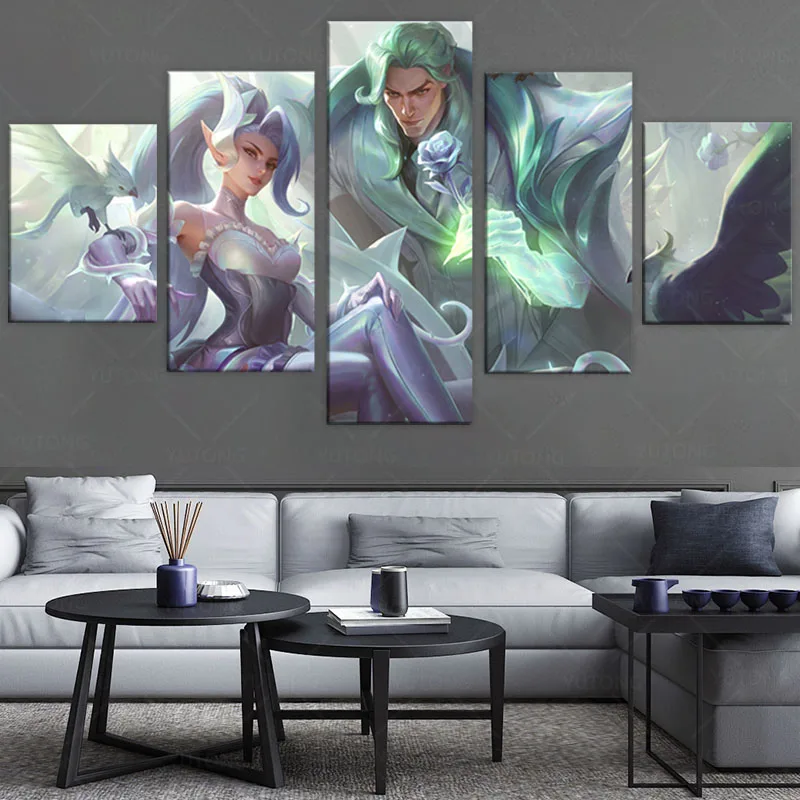 Crystal Rose Zyra & Crystal Rose Swain LOL Popluar Video Game Posters