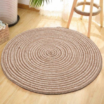 

Rope Woven Rug Round Bedroom Bedside Living Room Coffee Table Computer Chair Carpet