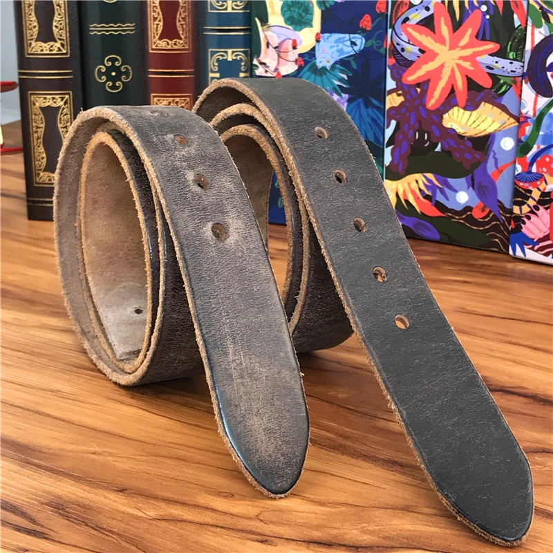 

Thick Retro Leather Belts Without Buckles Quality Men Belt Ceinture Homme Mens Leather Belts Without Buckles Male Strap SP06