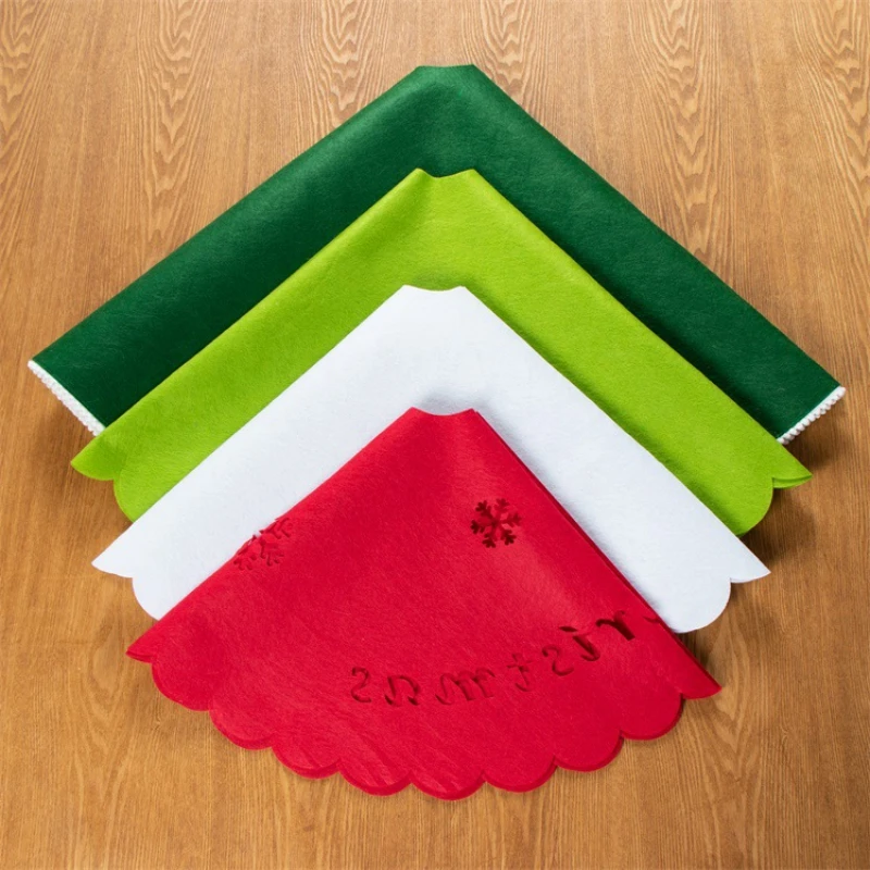 48 Inch Christmas Tree Skirts Non-woven Concise Decoration Skirt Lovely Party Decoratio |
