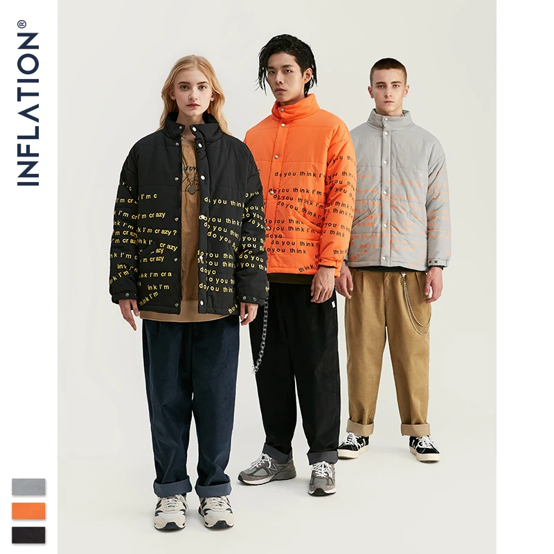 INFLATION 2020 Winter New Men Jacket Fashion Trend Casual Thick Warm Cotton-padded Clothes Loose Fit Coats Warm Jacket 8730W INFLATION 2020 Winter New Men Jacket Fashion Trend Casual Thick Warm Cotton-padded Clothes Loose Fit Coats Warm Jacket 8730W