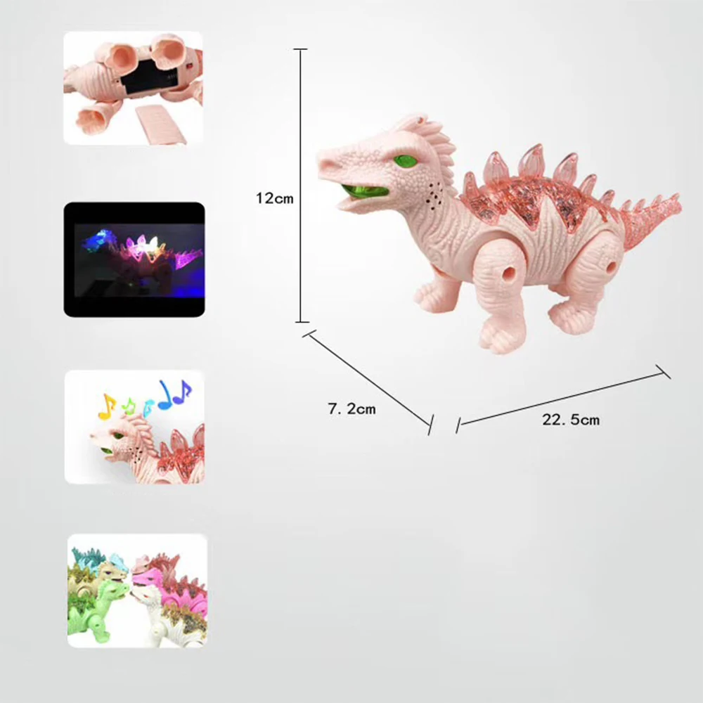 Пластиковые модельки динозавров электрическая ходячая звуковая лампа RC игрушки, светодиодные лампы динозавры забавные дети взрослые