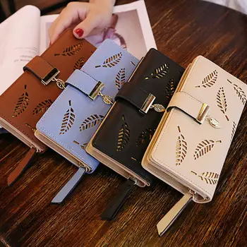 

2019 New Vintage Retro Solid Hollow Out Long Length Wallet Hasp Simple Standard Wallet