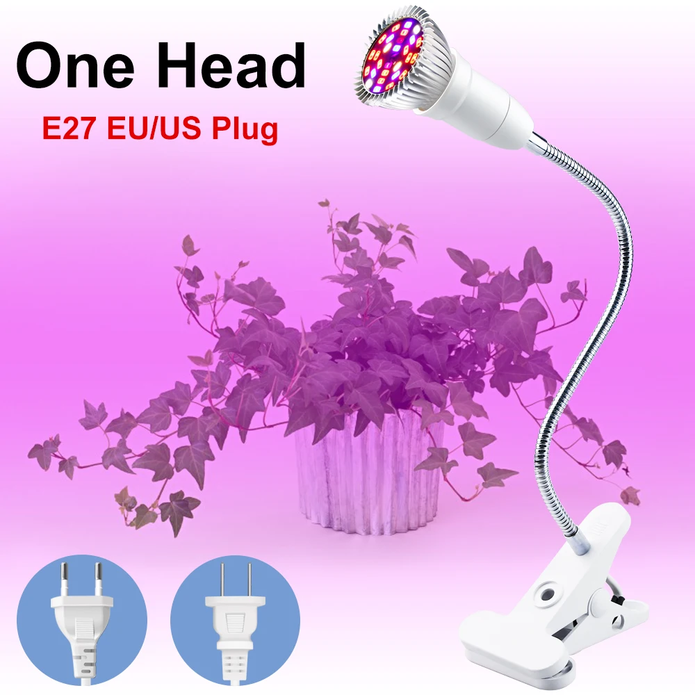 

WENNI LED Plant Growing Lamp Full Spectrum LED Hydroponics Lighting E27 Grow Light LED Bulb Seedling Fitolamp 18W 28W Phyto Lamp