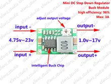 5pcs/lot DC 3.3V 5V 6V 9V 12V 3A DC-DC Buck Step Down Voltage Regulator Tiny Mini Module