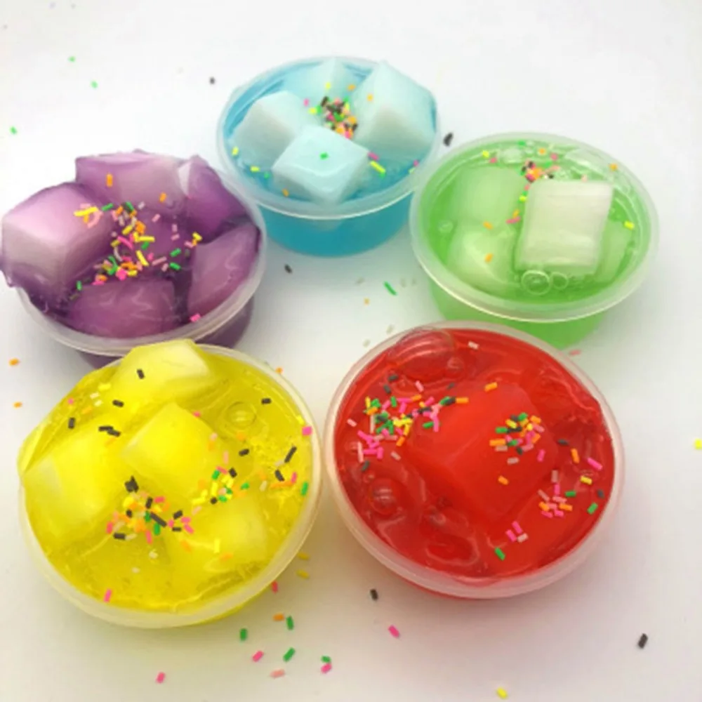 3d mermaid jelly foam clay slime diy soft cotton slime ball kit