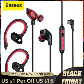 

Baseus C18 Gaming Earphone 3D Sound In-Ear Effect Earphone Headsets Wired Type C Earphone for Samsung Xiaomi Gaming Smartphones