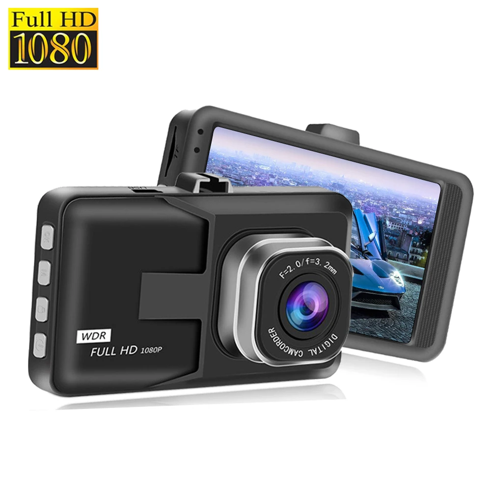 Видеорегистраторы для автомобилей Dash Cam 3 дюймов FHD 1080P видео Регистраторы Ночное
