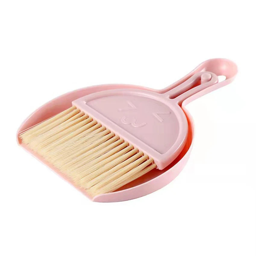 Small Home School Office Floor Dust Brooms and Dustpan Set Desktop Keyboard Cleaning Brush