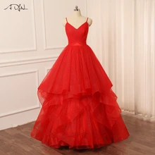ADLN Shinny Red Quinceanera платья с блестками Тюль Спагетти ремни Длина до пола Длинные сладкие 15 платья вечерние платья