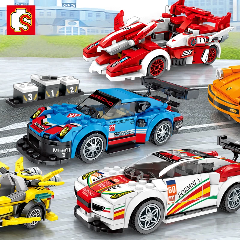 

New City Super Racers Model Compatible Legoed Toys Racing Car Model DIY Bricks Blocks Kids Toys Set Toys For Chlidren Gift