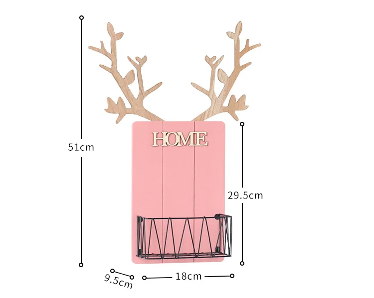 Креативное настенное украшение для гостиной, подвесная корзина с рогами, украшение для дома, настенная подвеска WF1126240