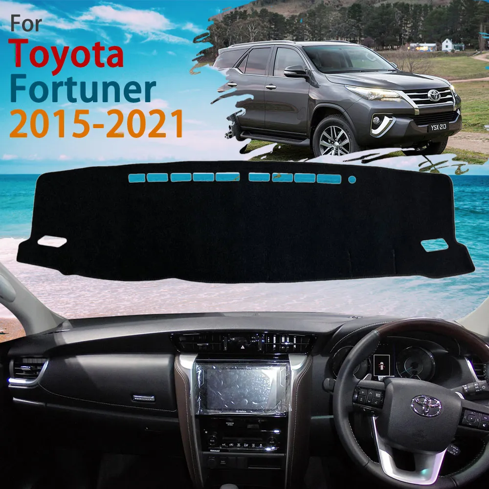 

Avoid Light Dashboard Cover Dash Mat Pad Custom for Toyota Fortuner SW4 AN150 AN160 2015-2021 Sunshade Non-slip Car Accessories