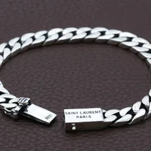 925 Стерлинговое Серебро модный тренд ювелирные изделия личности Пара Ретро тайский серебряный браслет