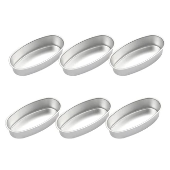 

6 Pcs Oval Bread Loaf Pan Cake Mold Homemade Cheesecake Meatloaf Baking Bakeware for Oven Kitchen Baking Tools