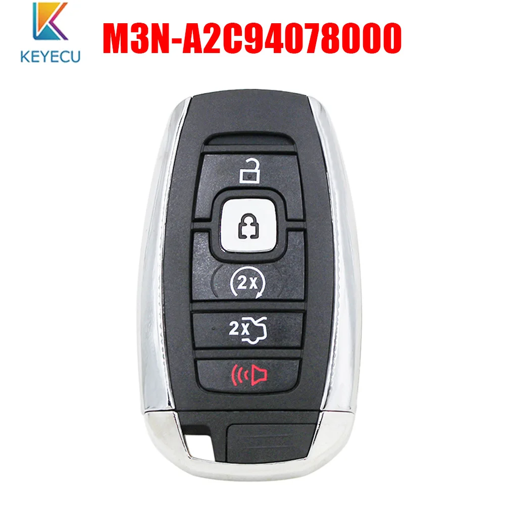 

KEYECU OEM Smart Remote Key ASK 315MHz 49 Chip for Lincoln Continental MKC MKZ Navigator 2017-2020, M3N-A2C94078000 164-R8154