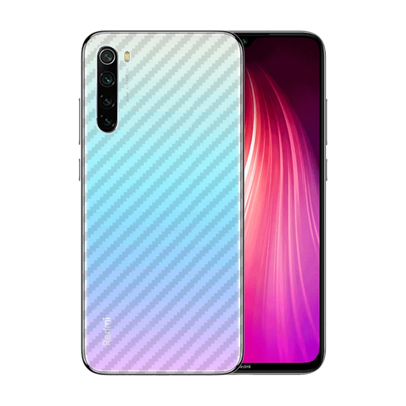 

3 Pcs/Lot UltraThin Slim Transparent Carbon Fiber Sticker For Xiaomi Redmi Note 8 6.3" Anti-Scratch Protective Back Film