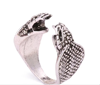 

2020 new popular zodiac animal snake ringes double adjustable ring 2pc free shipping