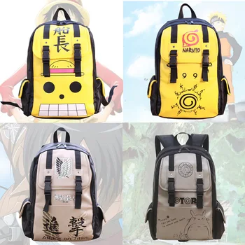 

Anime Naruto One Piece Attack on Titan Totoro Cosplay Backpack Cartoon Student School Bag Teenager Laptop Travel Shoulder Bags