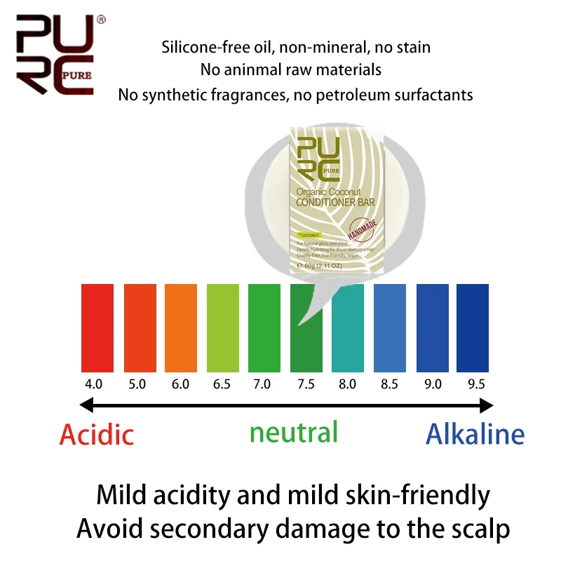 PURC натуральный органический орех волос Шампунь Бар и холодная обработка ручной работы кокосовый кондиционер бар Твердый шампунь кондиционер Уход за волосами