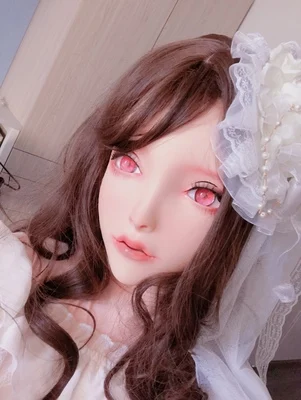 LiLi Mask-33) милая девушка Смола половина головы настроить Косплей Японская ролевая игра Аниме Силиконовые кигуруми маска Трансвестит кукла