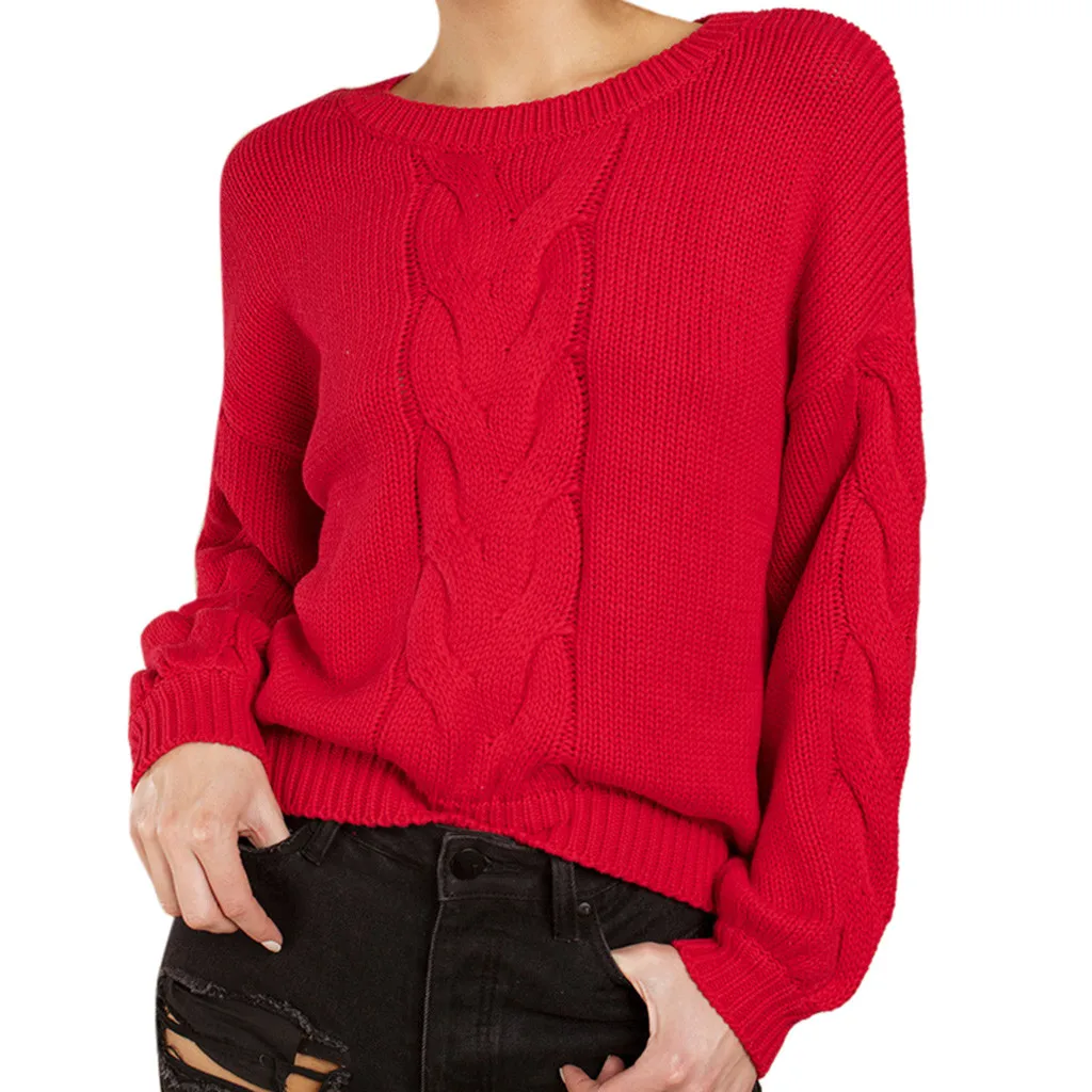 

JAYCOSIN Sweater Women Pullover O-Neck High Elasticity Knitted Slim Jumper Autumn Winter Basic Solid Female Sweater Truien Dames