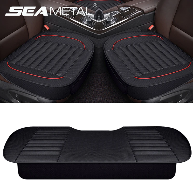 Funda de asiento de coche de cuero transpirable para las cuatro estaciones, Funda Universal para asiento de coche, fundas para alfombrillas para accesorios interiores de coche|Coberturas de asiento de -