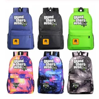 

Fashion Hot Game GTA5 Grand Theft Auto V Boy Girl Book School Bag Women Bag Pack Teenagers Schoolbags Men Student Backpack