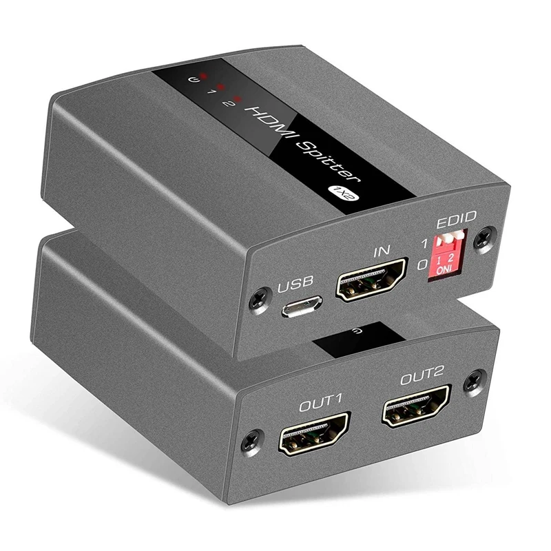 HDMI сплиттер 1 в 2 Out Поддержка EDID Функция переключатель 4K @ 30HZ 1080P 3D HDCP1.4 для
