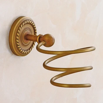 

New-Solid Anti-Rust Brass Made Wall Mounted Hair Dryer Rack Holder Stand Rack Shelf for Bathroom Accessories Bathroom Products