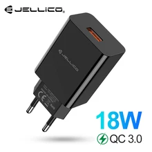 Jellico USB зарядное устройство 18 Вт Быстрая зарядка 3,0 зарядное устройство для мобильного телефона для iPhone быстрая QC 3,0 зарядное устройство для huawei samsung Galaxy S9+ S10