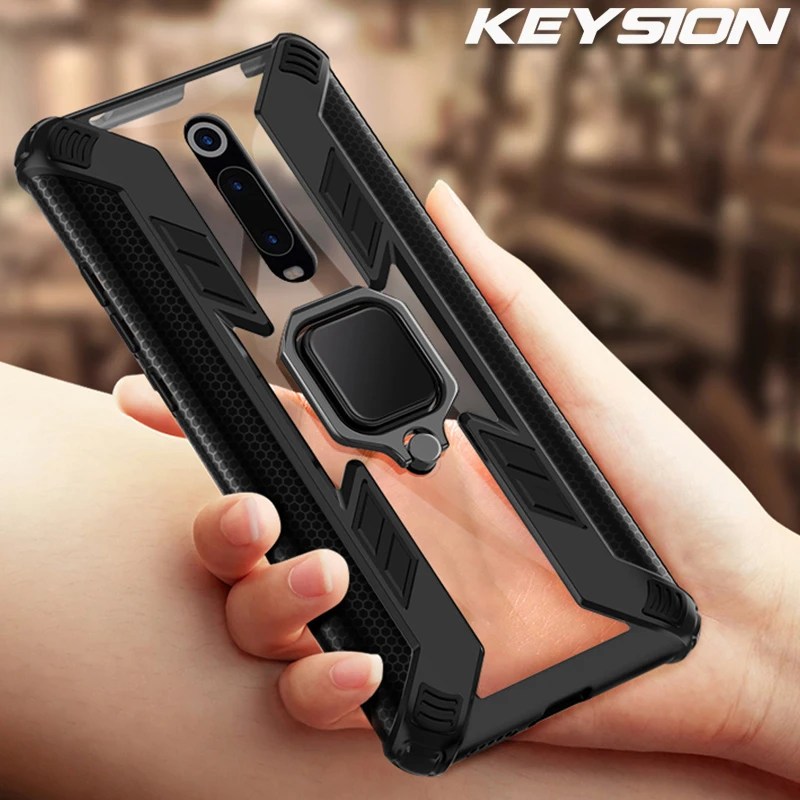 Ударопрочный армированный чехол KEYSION для Xiaomi Redmi K20 Note 8 Pro 7 7S с кольцом держателем