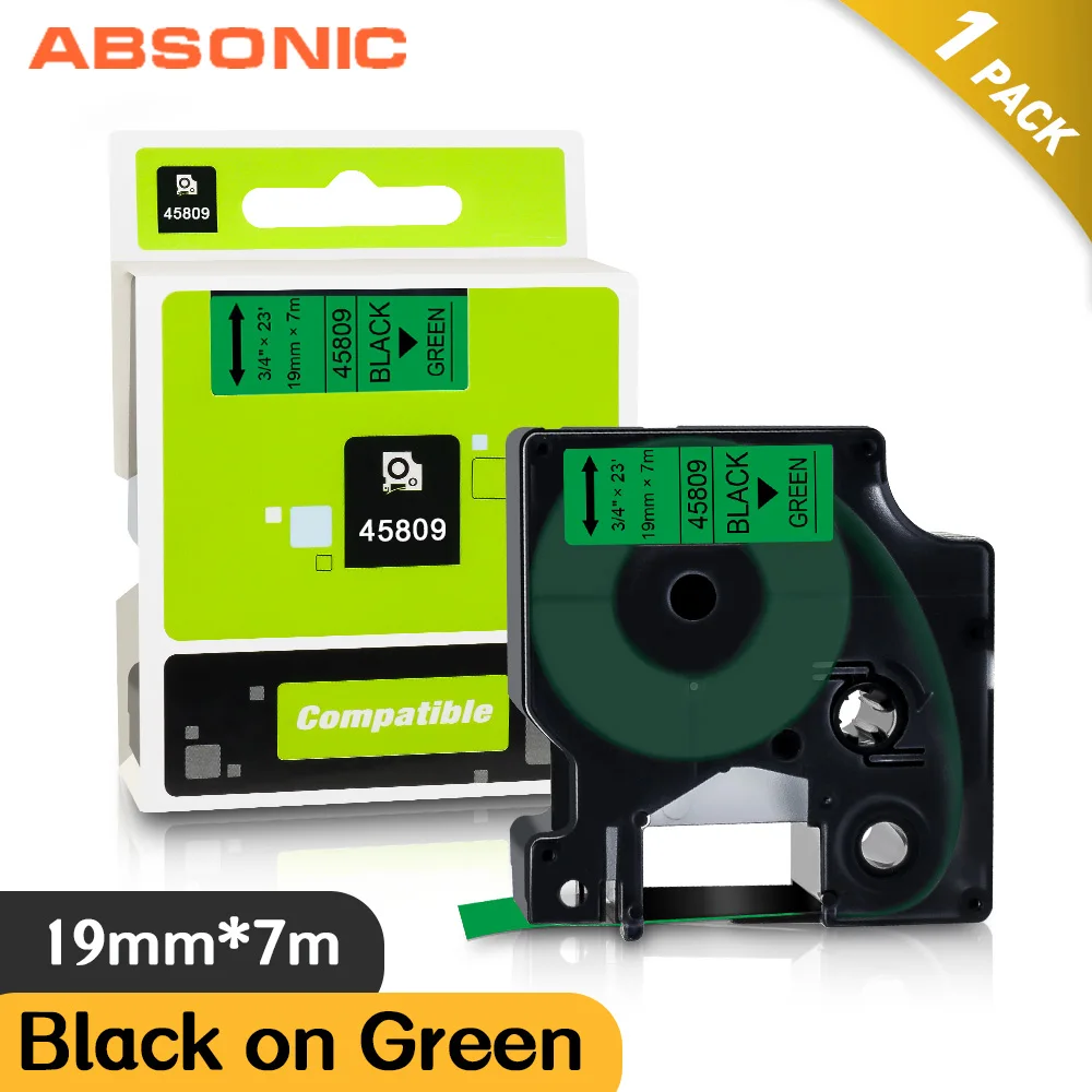 Dymo Ribbon Cassette black green 9mm for Dymo Labelpoint 300 350 