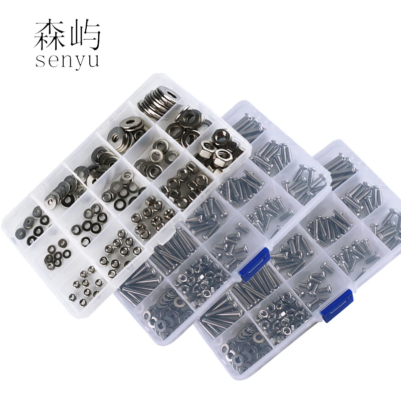 

washer Screws Bolts Stainless Steel Round Head Screw Set Fastener Assortment Kit Repair Tools Set