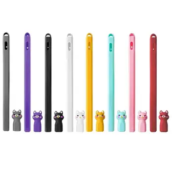 

1Pc Stylus Cartoon Protective Cover Anti-drop Soft Silicone Protective Cover Suitable for The Second Generation of Apple Pencil