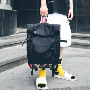 

Trendy Double Shoulder Backpack for Both Men and Women Fashionable Oxford Cloth Bag Leisure Art Unique Large Backpack Printing