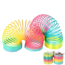 Círculo de arco íris de brinquedo engraçado, desenvolvimento inicial educacional, bobina de plástico dobrável, brinquedos mágicos criativos para crianças, 1 peça