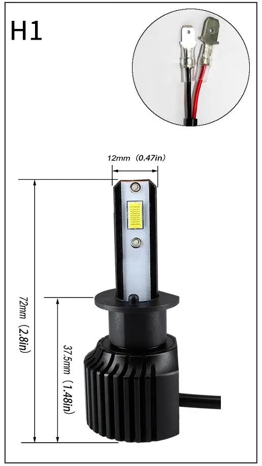 Высокая Мощность 12V 24V 3030SMD светодиодный лампы H1 Габаритные огни Автомобильные противотуманные лампы светодиодный